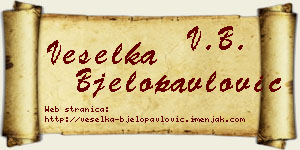 Veselka Bjelopavlović vizit kartica